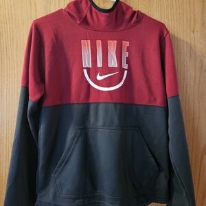 Nike Red and Black Color Block Sweater